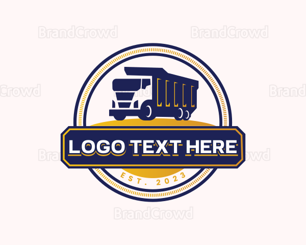 Dump Truck Logistics Logo