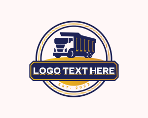 Delivery - Dump Truck Logistics logo design
