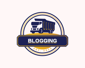 Trailer - Dump Truck Logistics logo design