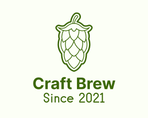 Brewer - Minimalist Hops Barley logo design