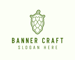 Minimalist Hops Barley logo design