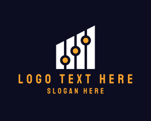 Music Player - Signal Sound Levels logo design