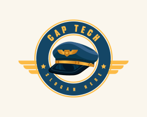 Cap - Pilot Cap Aviation logo design