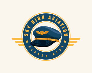 Aviation - Pilot Cap Aviation logo design