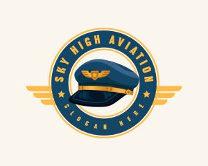 Pilot Cap Aviation logo design