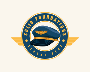 Aeronatics - Pilot Cap Aviation logo design