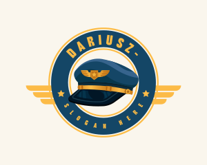 Flight - Pilot Cap Aviation logo design