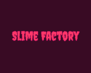 Haunted Creepy Slime logo design