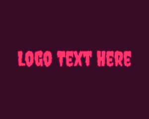 Slimy - Creepy Wordmark Font logo design