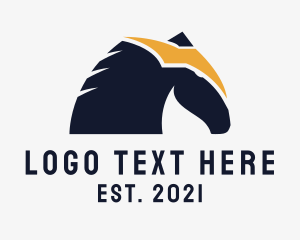Horse Race - Lightning Fast Horse logo design