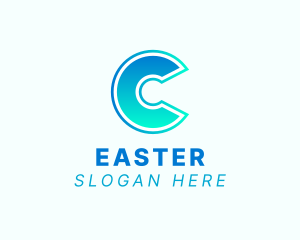 Advertising - Modern Neon Letter C logo design