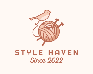 Sparrow Yarn Embroidery logo design