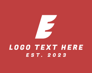 Racing - Italic Letter E Wing logo design