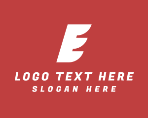 Italic Letter E Wing Logo