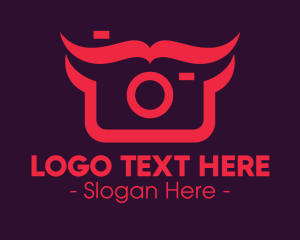 Negative Space - Horns Camera App logo design
