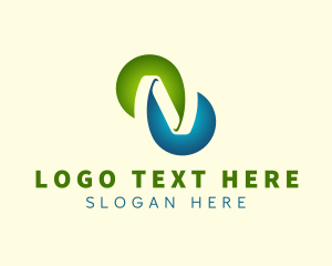Company - Gradient Infinity Business Letter N logo design