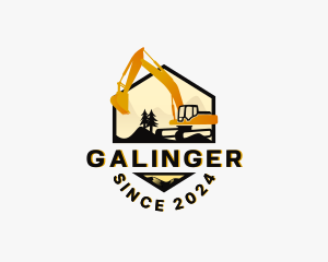 Digger Backhoe Excavator Logo