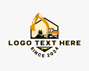 Backhoe - Digger Backhoe Excavator logo design