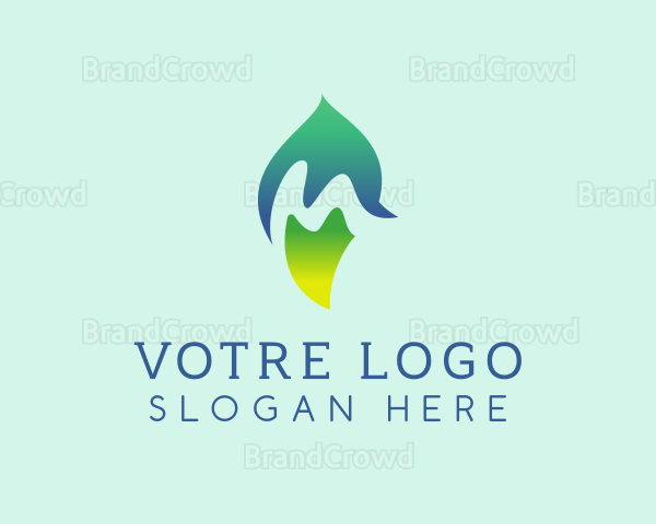 Natural Leaf Letter M Logo