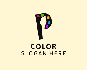 Letter P Painter  Logo