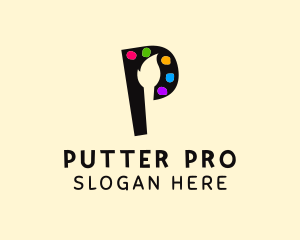 Letter P Painter  logo design