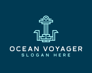 Seafarer - Anchor Nautical Sailor logo design