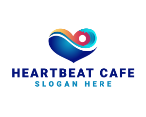 Heart - Wave Heart Resort logo design