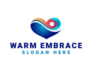 Wave Heart Resort logo design