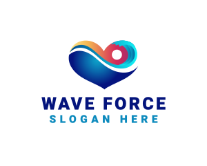Tsunami - Wave Heart Resort logo design