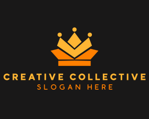 Geometric Crown logo design