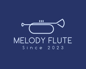 Flute - Simple Music Trumpet logo design