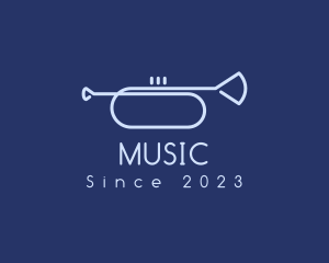 Simple Music Trumpet logo design