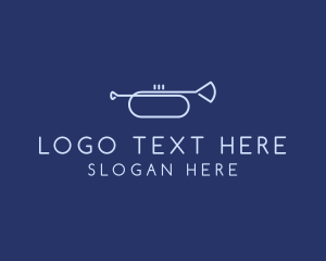 Flugelhorn - Simple Music Trumpet logo design