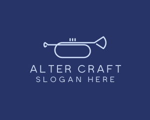 Simple Music Trumpet logo design