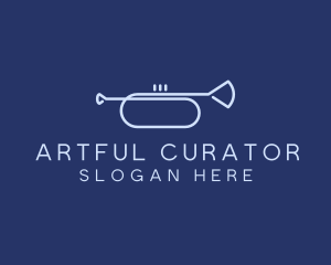 Simple Music Trumpet logo design