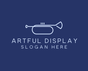 Simple Music Trumpet logo design