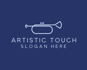 Simple Music Trumpet logo design