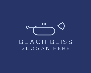 Simple Music Trumpet logo design