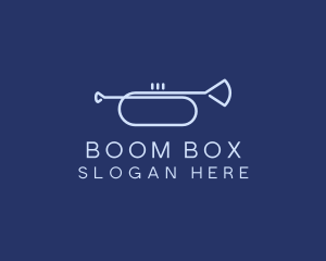 Simple Music Trumpet logo design