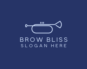 Simple Music Trumpet logo design