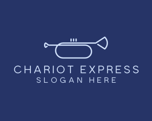 Simple Music Trumpet logo design