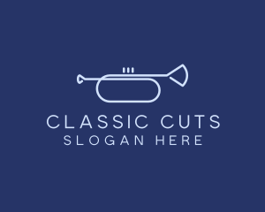 Simple Music Trumpet logo design