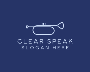 Simple Music Trumpet logo design