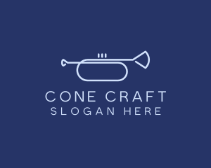 Simple Music Trumpet logo design