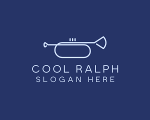 Simple Music Trumpet logo design