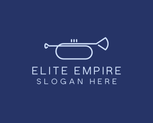 Simple Music Trumpet logo design