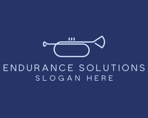 Simple Music Trumpet logo design