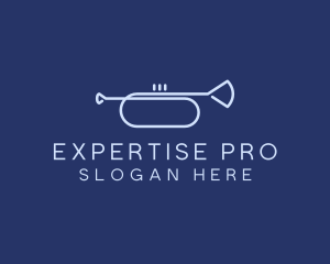 Simple Music Trumpet logo design