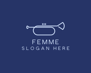 Simple Music Trumpet logo design