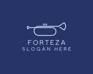 Simple Music Trumpet logo design